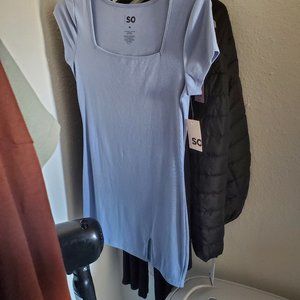 Little Blue Dress with slit in back brand new